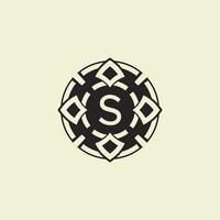 Initial letter S ornamental circle Uniting Artistic Flair with Modern Simplicity vector