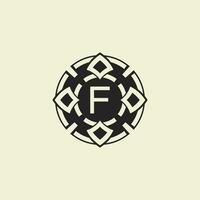 Initial letter F ornamental circle Uniting Artistic Flair with Modern Simplicity vector