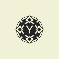 Initial letter Y ornamental circle Uniting Artistic Flair with Modern Simplicity vector