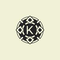 Initial letter K ornamental circle Uniting Artistic Flair with Modern Simplicity vector
