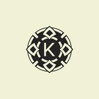 Initial letter K ornamental circle Uniting Artistic Flair with Modern Simplicity vector