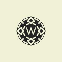 Initial letter W ornamental circle Uniting Artistic Flair with Modern Simplicity vector