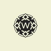 Initial letter W ornamental circle Uniting Artistic Flair with Modern Simplicity vector