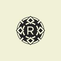 Initial letter R ornamental circle Uniting Artistic Flair with Modern Simplicity vector