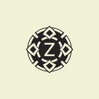 Initial letter Z ornamental circle Uniting Artistic Flair with Modern Simplicity vector