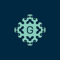 Initial letter G Logo. A Dynamic Emblem of Science, Health, and Innovation vector