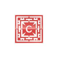 Initial letter C logo, elegant square emblem pattern. vector