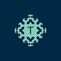Initial letter T Logo. A Dynamic Emblem of Science, Health, and Innovation vector