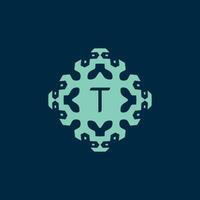 Initial letter T Logo. A Dynamic Emblem of Science, Health, and Innovation vector