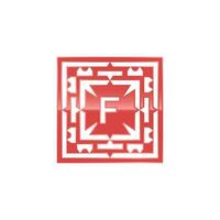 Initial letter F logo, elegant square emblem pattern. vector