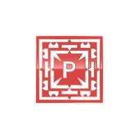 Initial letter P logo, elegant square emblem pattern. vector