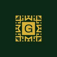 Initial letter G modern star tech pattern logo vector