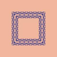 luxury elegant purple square abstract pattern frame vector