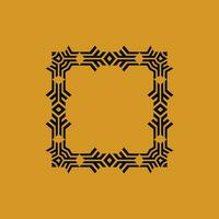 abstract elegant brown square unique pattern frame vector