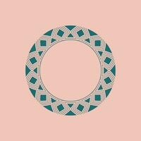 abstract art decorative circle ornamental pattern frame vector