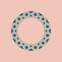 abstract art decorative circle ornamental pattern frame vector