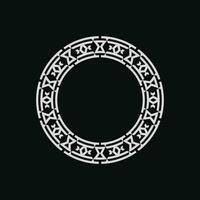 abstract art decorative circle ornamental pattern frame vector
