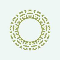 abstract art decorative circle ornamental pattern frame vector