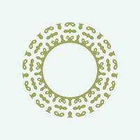 abstract art decorative circle ornamental pattern frame vector