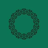 abstract art decorative circle ornamental pattern frame vector