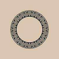 abstract art decorative circle ornamental pattern frame vector