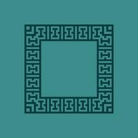 abstract art decorative square ornamental pattern frame vector