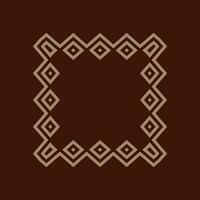 abstract art decorative square ornamental pattern frame vector