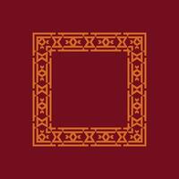 abstract art decorative square ornamental pattern frame vector