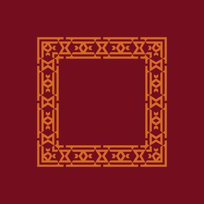 abstract art decorative square ornamental pattern frame