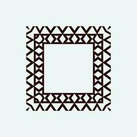 abstract art decorative square ornamental pattern frame vector