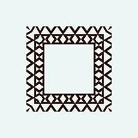 abstract art decorative square ornamental pattern frame vector