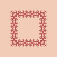 abstract art decorative square ornamental pattern frame vector