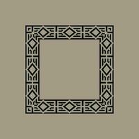 abstract art decorative square ornamental pattern frame vector