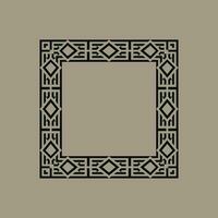 abstract art decorative square ornamental pattern frame vector