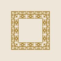 abstract art decorative square ornamental pattern frame vector
