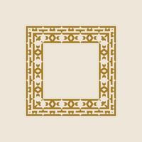 abstract art decorative square ornamental pattern frame vector