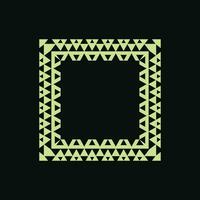 abstract art decorative square ornamental pattern frame vector