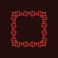 abstract art decorative square ornamental pattern frame vector