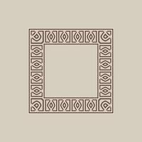 abstract art decorative square ornamental pattern frame vector