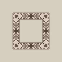 abstract art decorative square ornamental pattern frame vector