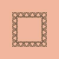 abstract art decorative square ornamental pattern frame vector