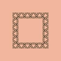 abstract art decorative square ornamental pattern frame vector