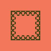 abstract art decorative square ornamental pattern frame vector