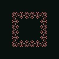 abstract art decorative square ornamental pattern frame vector