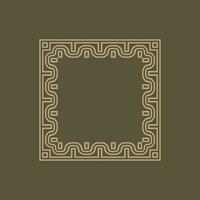 abstract art decorative square ornamental pattern frame vector