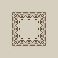 abstract art decorative square ornamental pattern frame vector