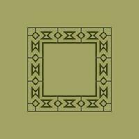 abstract art decorative square ornamental pattern frame vector