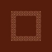 abstract art decorative square ornamental pattern frame vector