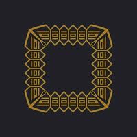 abstract art decorative square ornamental pattern frame vector