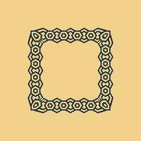 abstract art decorative square ornamental pattern frame vector